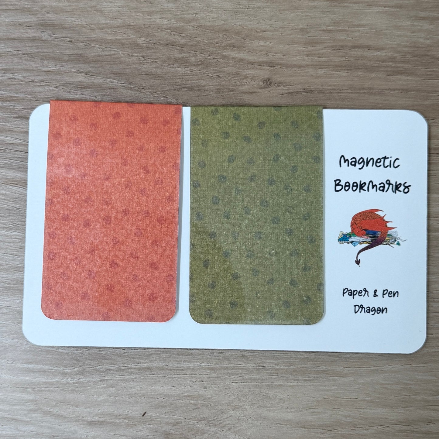 Fall Polka Dot Magnetic Bookmarks (Set of 2)