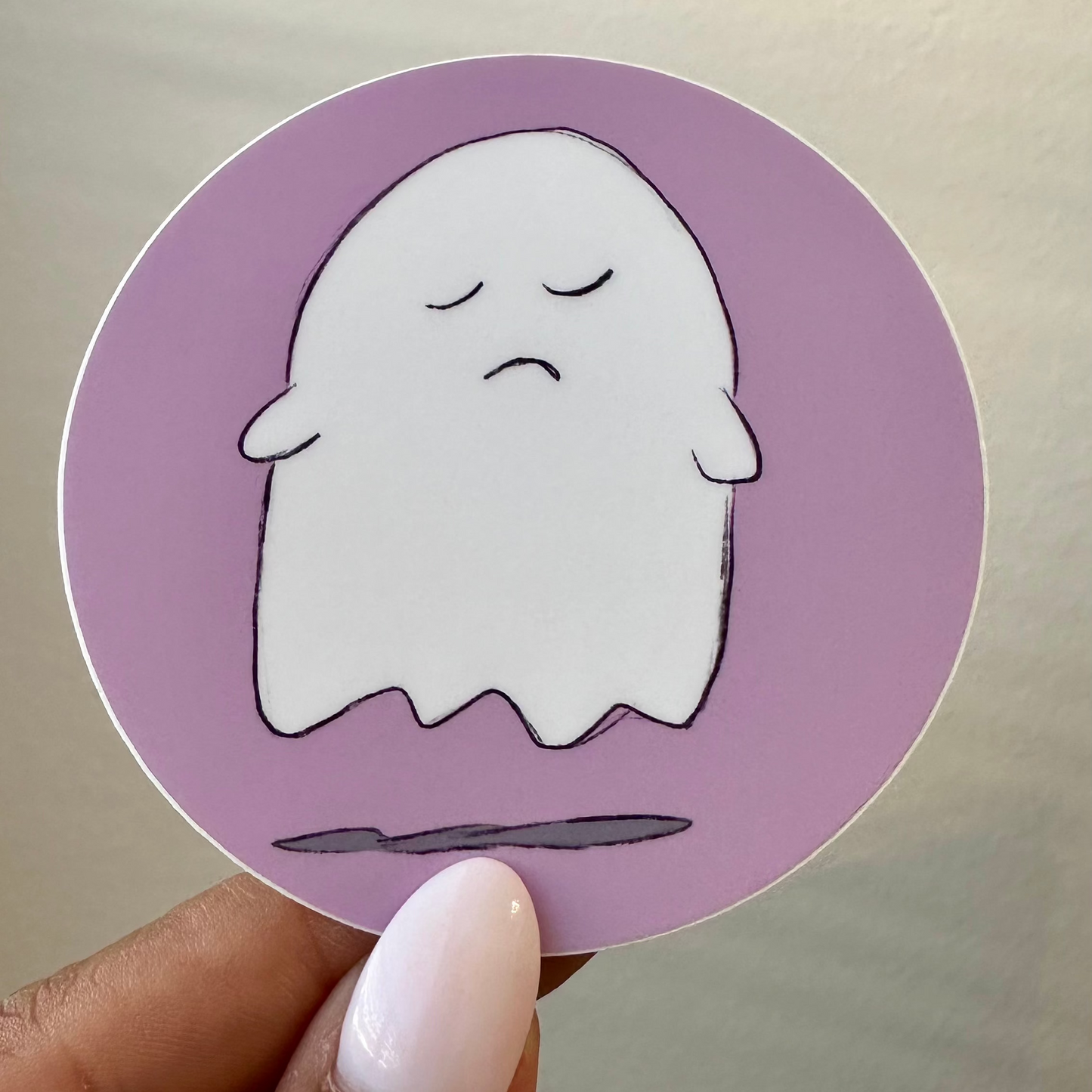 Smug Ghost Vinyl Sticker