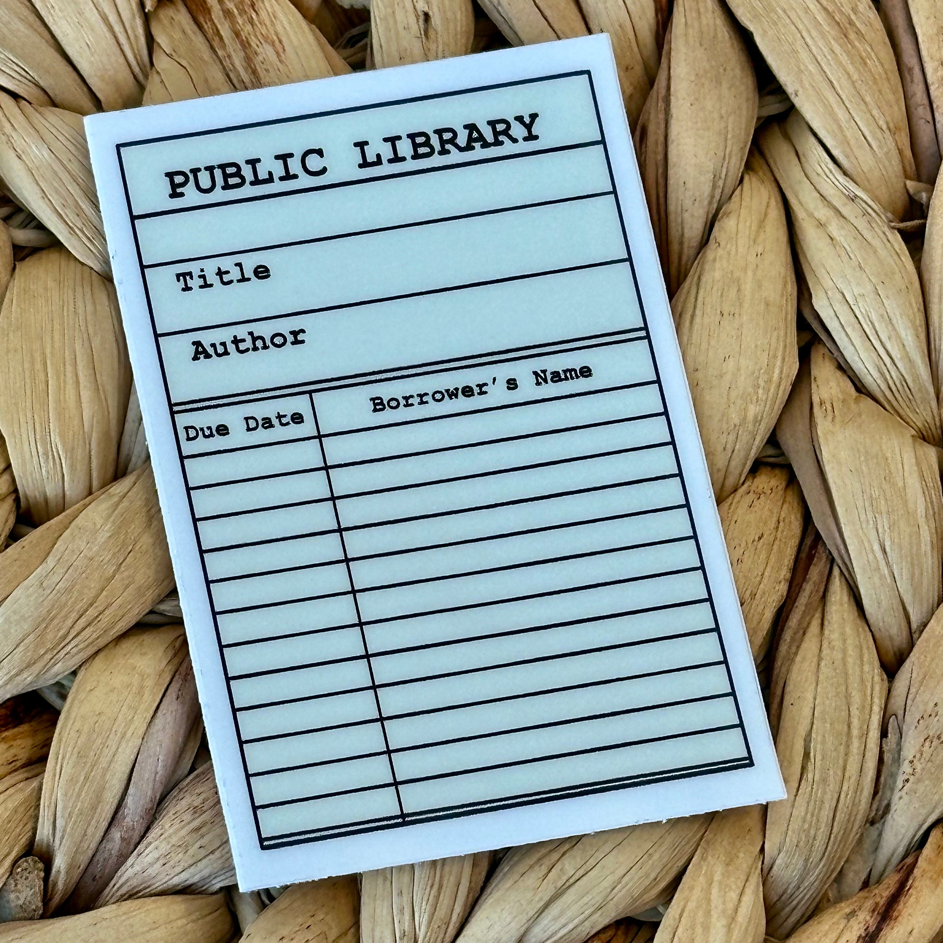 Vintage Library Card Catalog Vinyl Sticker – paperandpendragon